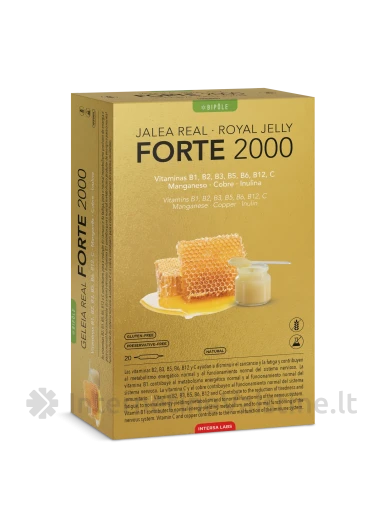 INTERSA ROYAL JELLY FORTE 2000 N20 maisto papildas imunitetui, 20 vnt. | internetinevaistine.lt