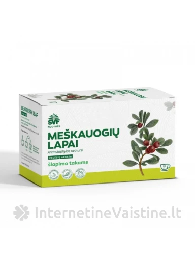 ARBATA MEŠKAUOGIŲ LAPAI (UVAE URSI) 1.5G N24 | internetinevaistine.lt