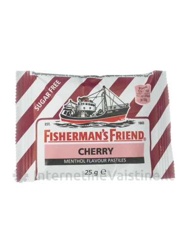FISHERMAN'S FRIEND, becukrės, vyšnių skonio pastilės, 25 g, Vnt | internetinevaistine.lt