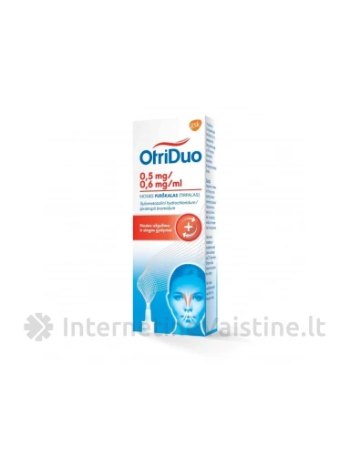 OTRIDUO 0.5MG+0.6MG/ML NOSIES PURŠK. 10ML | internetinevaistine.lt