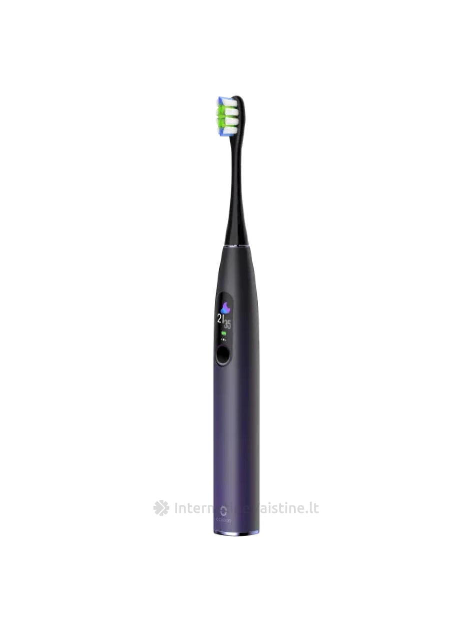 OCLEAN elektrinis dantų šepetėlis X PRO, violetinis, išmanusis N1, Vnt | internetinevaistine.lt