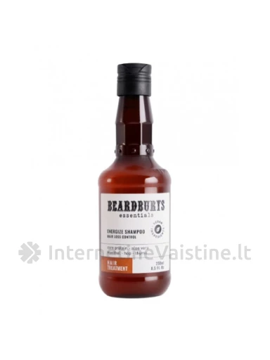 BEARDBURYS Essential Energize energizuojantis, plaukus stiprinantis šampūnas, 250 ml, Vnt | internetinevaistine.lt
