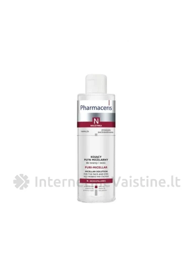 PHARMACERIS N,PURI-MICELLAR 200ml micel.tirpalas, makiažo valikl., N1 | internetinevaistine.lt