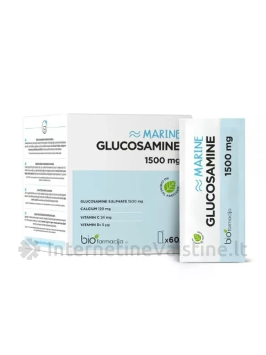 bioGLUCOSAMINE 1500 MG, 60 pakelių | internetinevaistine.lt