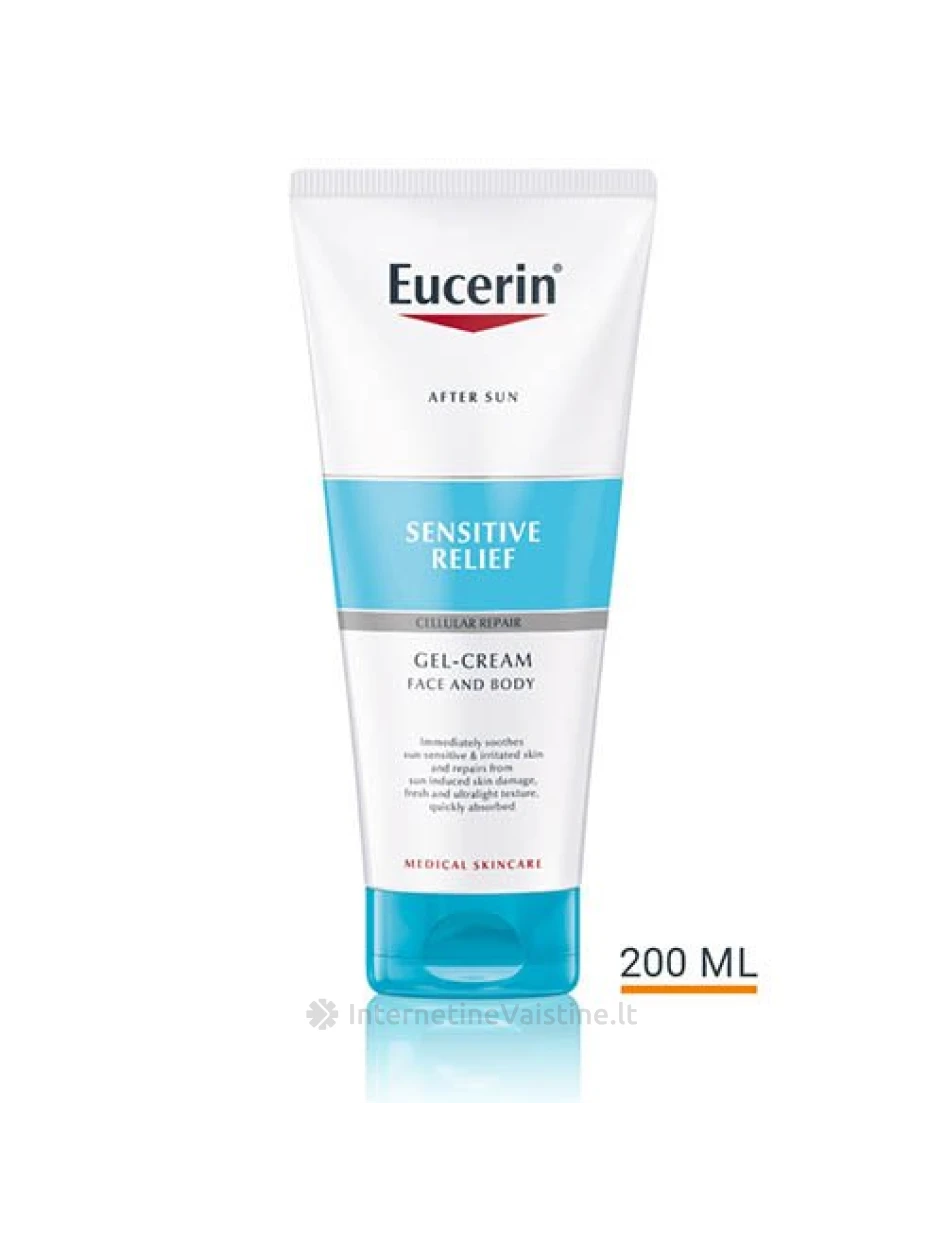 EUCERIN gelis-kremas po deginimosi SENSITIVE RELIEF, 200 ml (83583) | internetinevaistine.lt