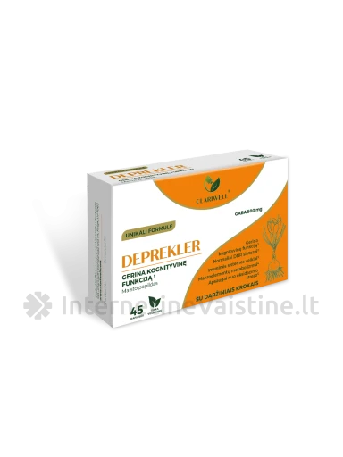 CLARIWELL DEPREKLER kaps. N45 | internetinevaistine.lt