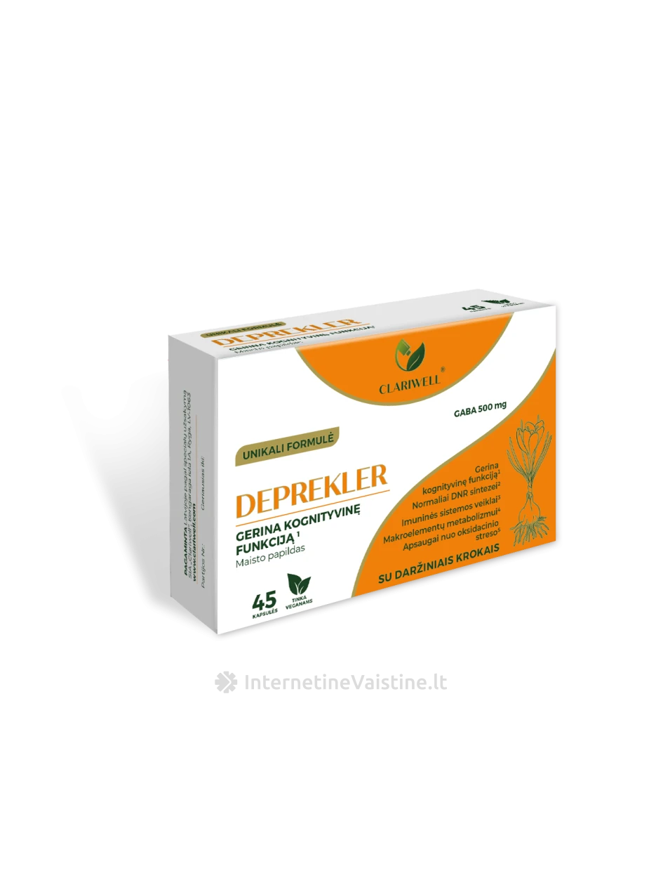 CLARIWELL DEPREKLER kaps. N45 | internetinevaistine.lt