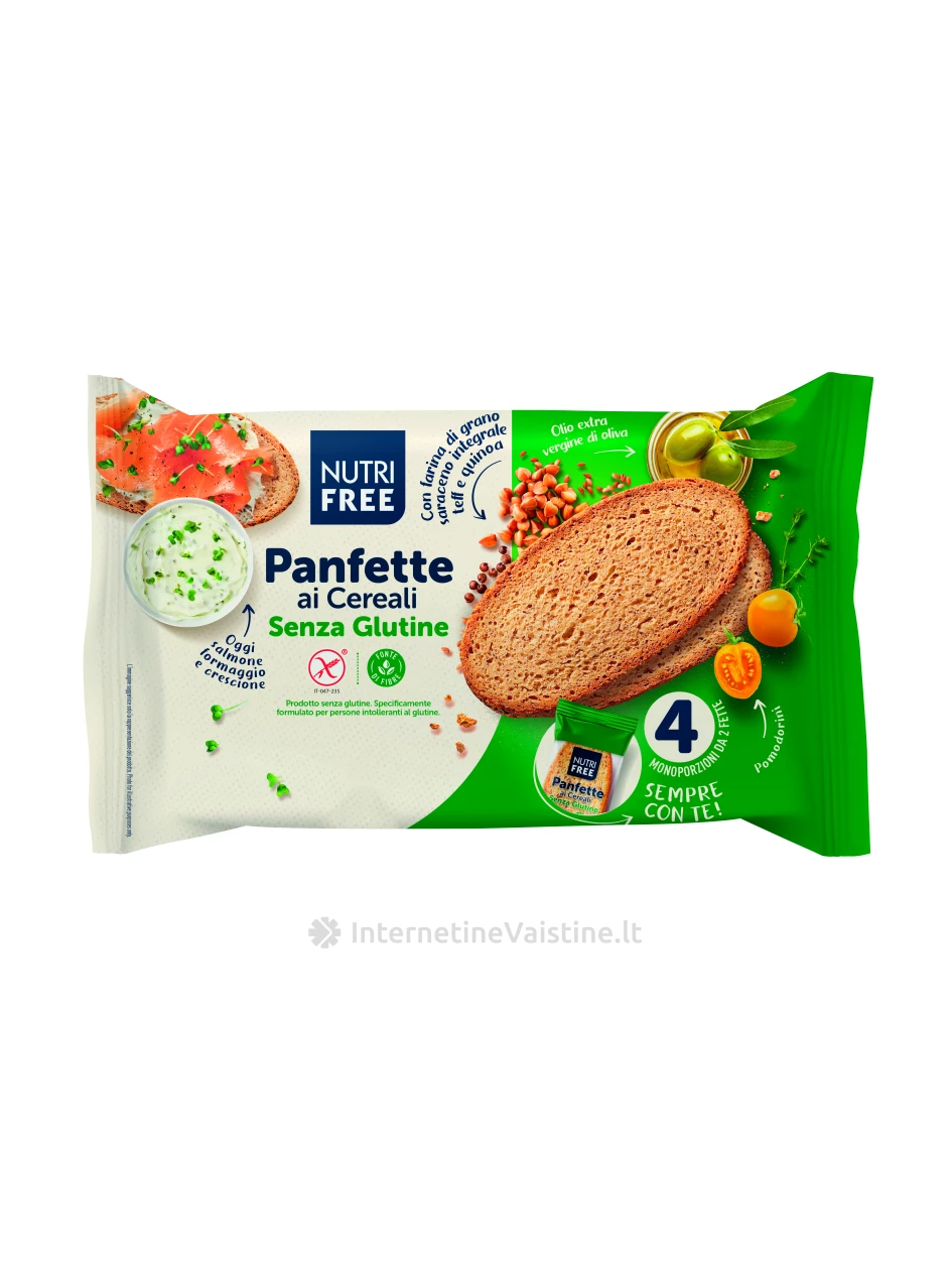 NUTRIFREE PANFETTE - penkių grūdų duona be glitimo, 320g | internetinevaistine.lt