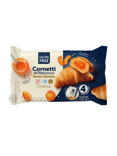 NUTRIFREE CORNETTI ALL'ALBICOCCA ESTERO  - kruasanai su abrikosų skonio įdaru be glitimo, 240g | internetinevaistine.lt