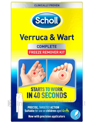SCHOLL paprastųjų ir padų karpų šalinimui purškiklis, 80 ml, Vnt | internetinevaistine.lt