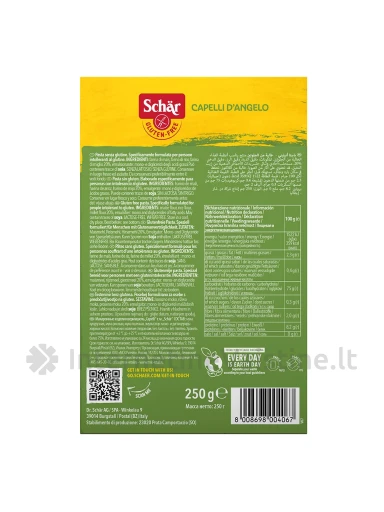 Schär CAPELLI D‘ANGELO - makaronai be glitimo, 250g | internetinevaistine.lt