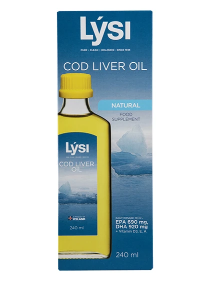 Lysi COD LIVER OIL - žuvų taukai, 240ml