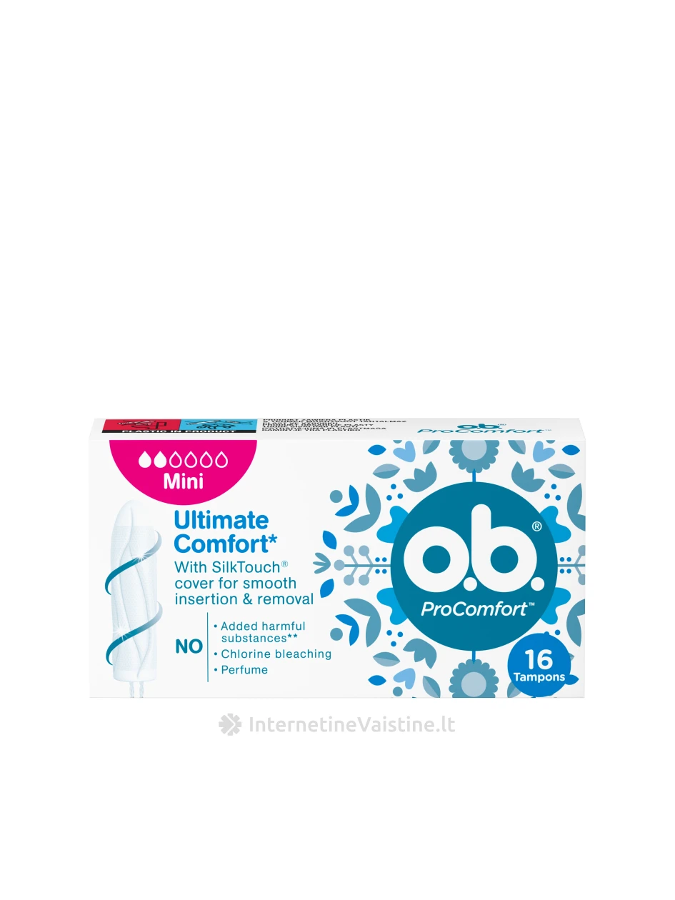 Tamponai O.B. Pro Comfort Mini 16 vnt., 16vnt. | internetinevaistine.lt