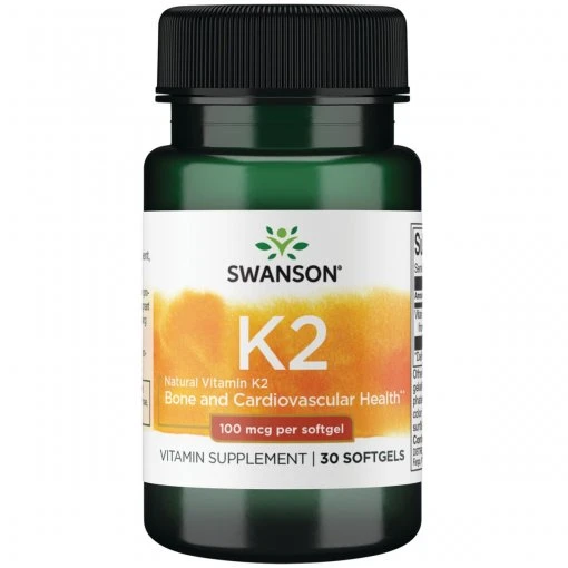 SWANSON VITAMINAS K2 (Menachinonas-7) 100mcg minkštos kapsulės, N30