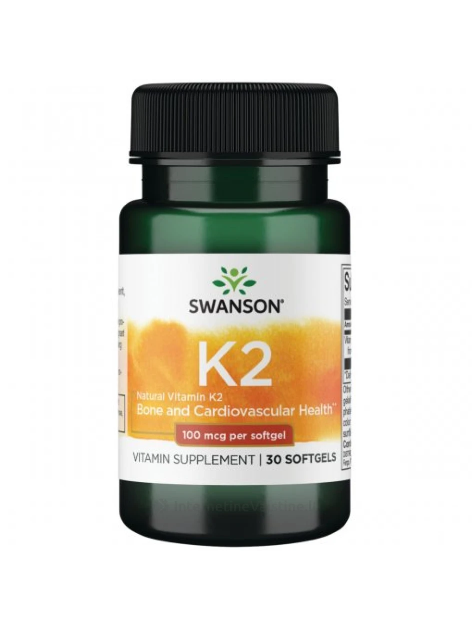 VITAMINAS K2 (Menachinonas-7) 100mcg softgels N30 | internetinevaistine.lt