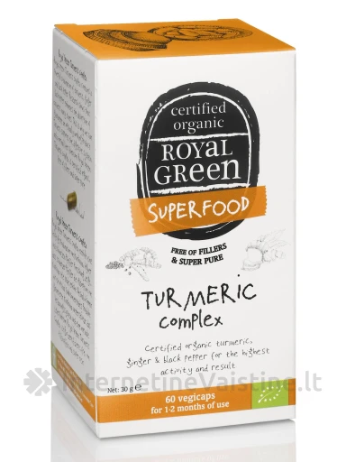 ROYAL GREEN BIO Ciberžolės kompleksas N60 kaps. | internetinevaistine.lt