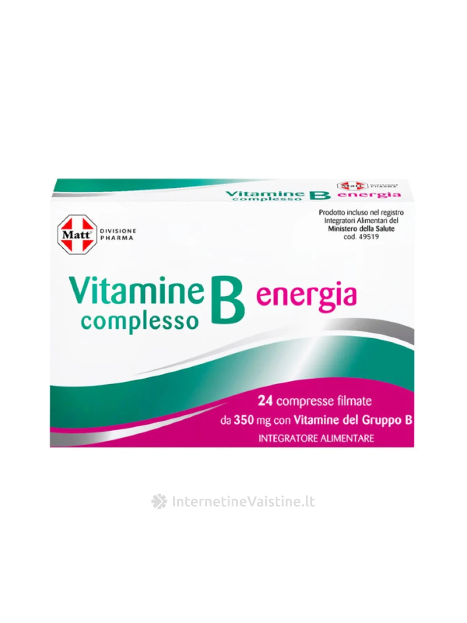 MATT DIVISIONE PHARMA Vitamine Complesso B, maisto papildas, 24 tabletės | internetinevaistine.lt