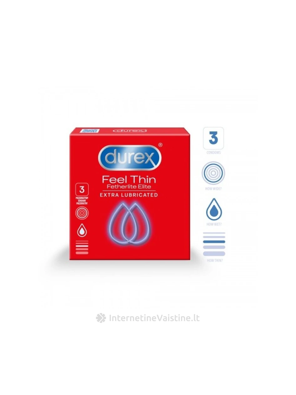 PREZ. DUREX ELITE N3, 3 vnt. | internetinevaistine.lt