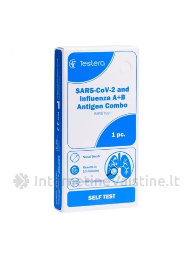 TESTERA greitasis antigenų testas SARS-COV-2 ir gripo A/B, N1 | internetinevaistine.lt