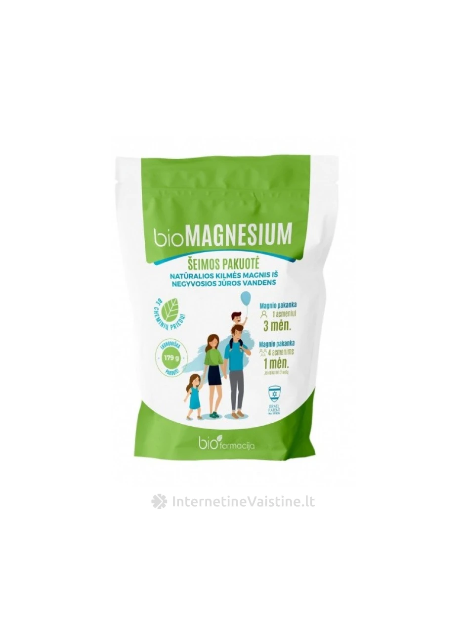 BIOMAGNESIUM Family šeimos pakuotė 179g, N1 | internetinevaistine.lt