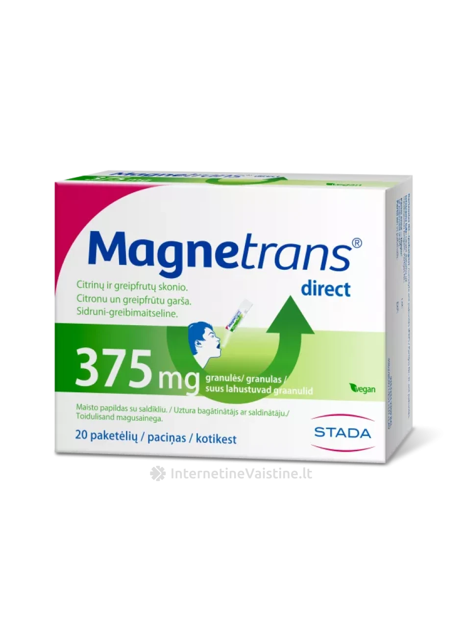 MAGNETRANS DIREKT 375MG GRAN. N20, 20 vnt. | internetinevaistine.lt