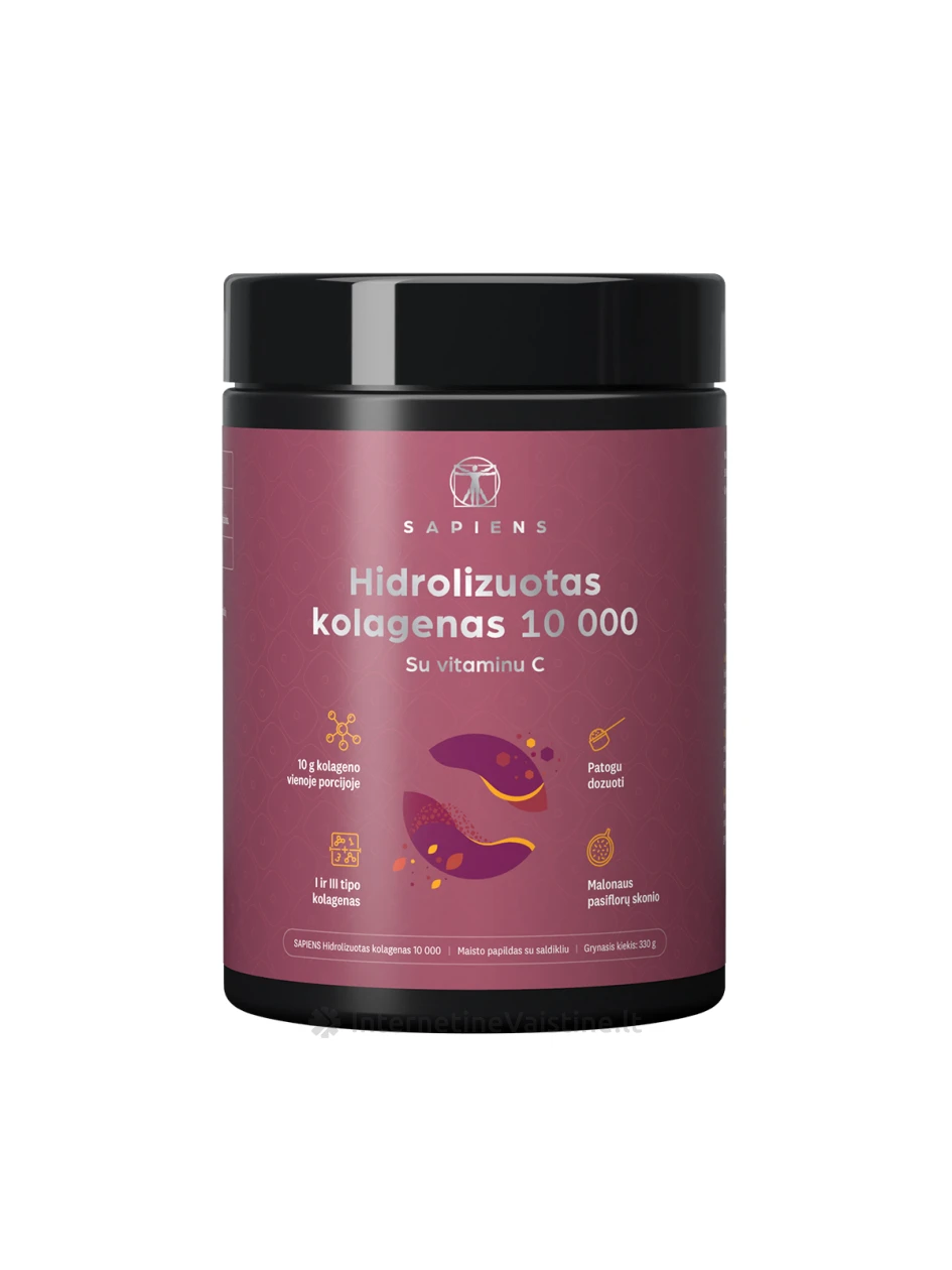 SAPIENS Kolageno peptidai, 500 g, Vnt | internetinevaistine.lt