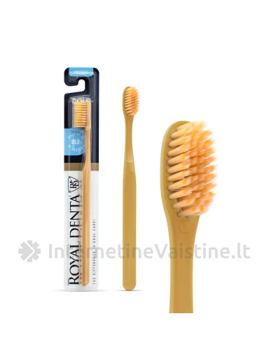 ROYAL DENTA dantų šepetėlis Gold Medium, 1 vnt. | internetinevaistine.lt