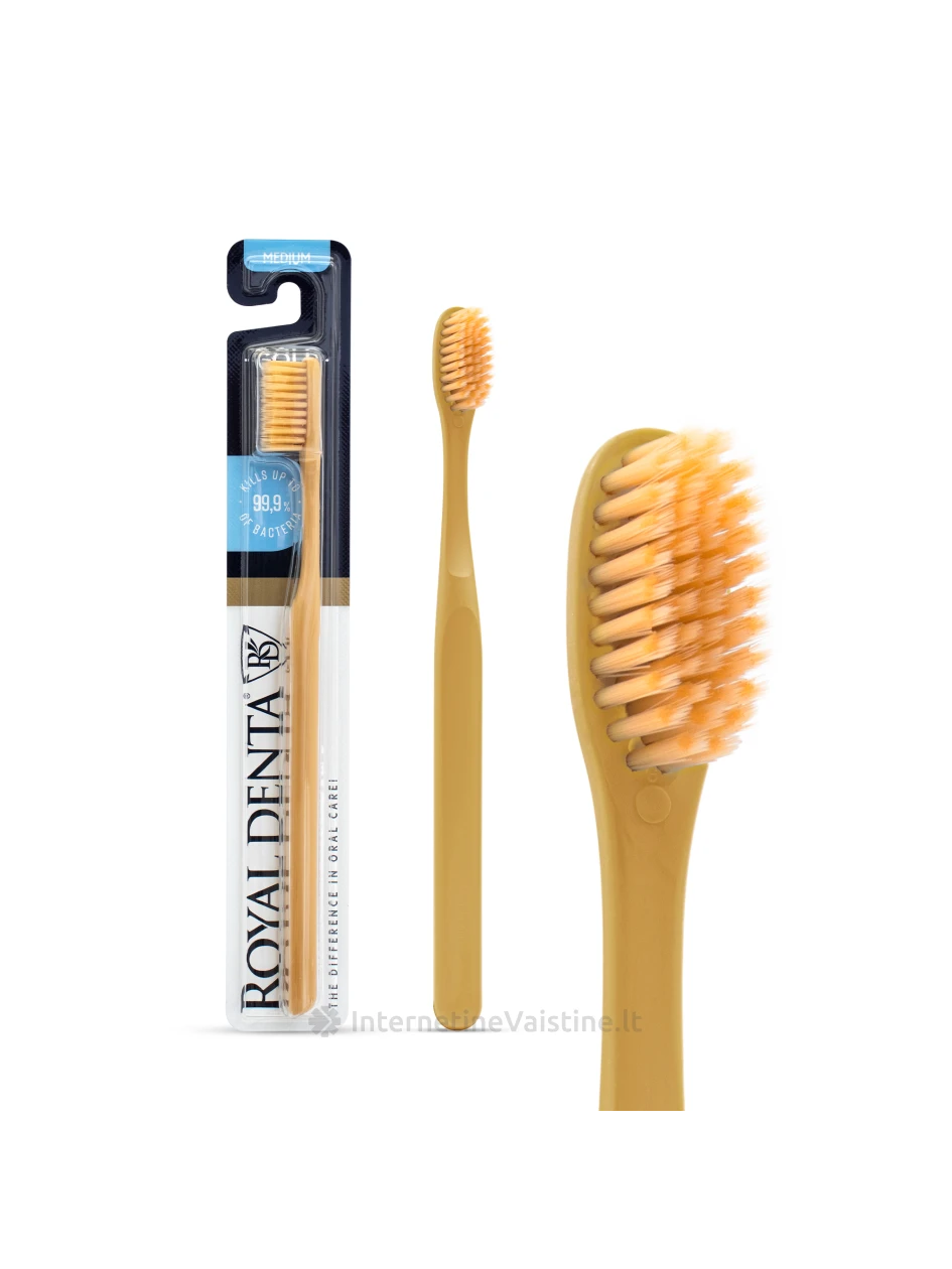 ROYAL DENTA dantų šepetėlis Gold Medium, 1 vnt. | internetinevaistine.lt