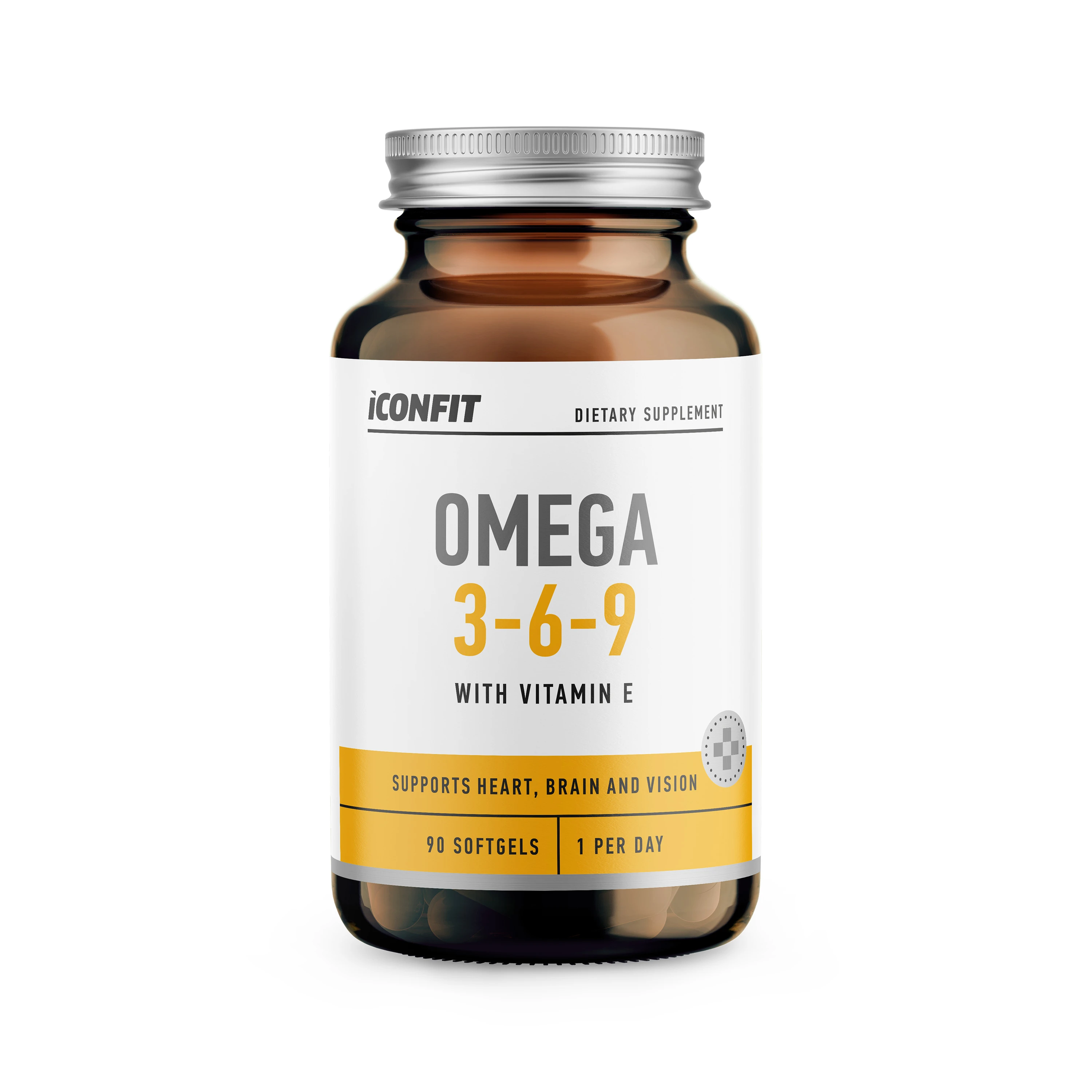 ICONFIT Omega 3,6,9 su Vit.E 1000mg minkšt kaps. N90, 90 vnt.