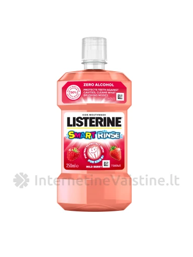 LISTERINE Smart Rinse uogų skonio burnos skalavimo skystis, 250 ml, 250ml | internetinevaistine.lt