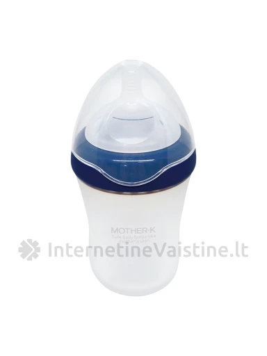 MOTHER-K buteliukas maitinimo silikoniniai 260ml  (mėlynas), Vnt | internetinevaistine.lt