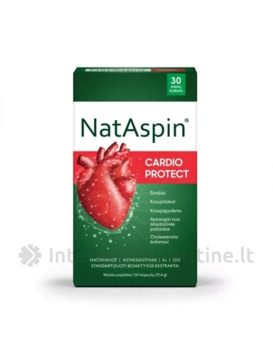 NATASPIN maisto papildas CARDIO PROTECT, 30 kapsulių | internetinevaistine.lt