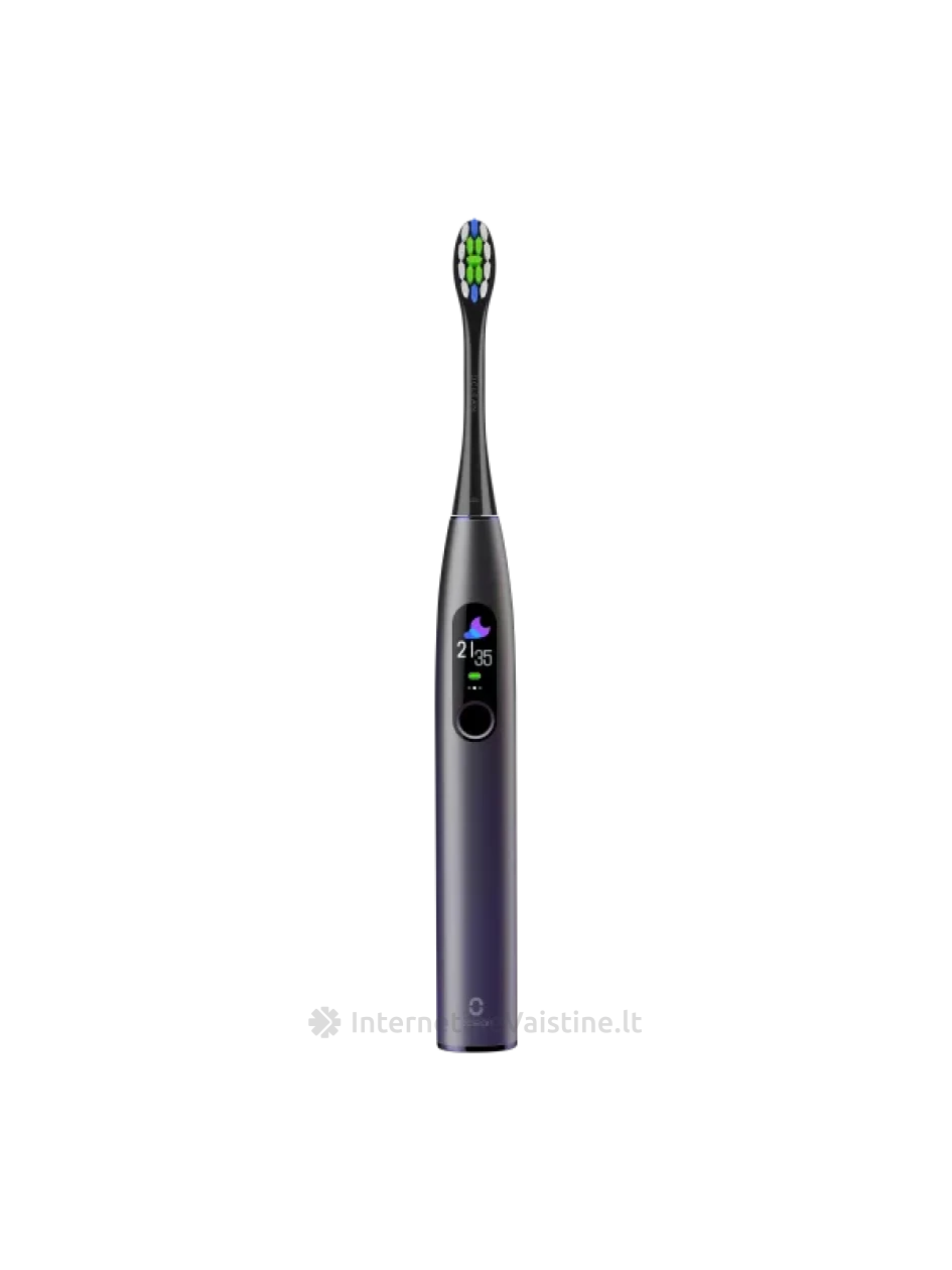 OCLEAN elektrinis dantų šepetėlis X PRO, violetinis, išmanusis N1, Vnt | internetinevaistine.lt