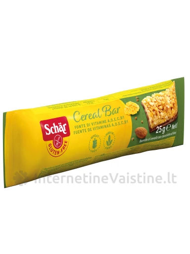 Schär CEREAL BAR - batonėlis be glitimo, 25g | internetinevaistine.lt