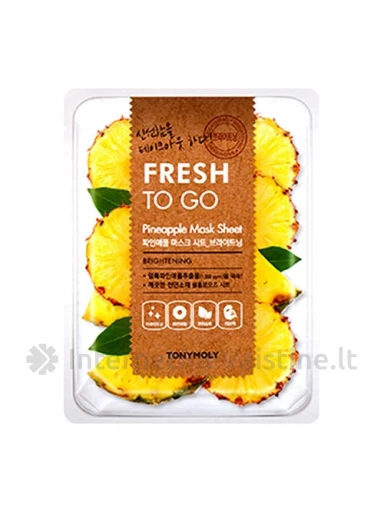 TONYMOLY Fresh To Go kaukė veidui lakštinė su ananasu, 22g, Vnt | internetinevaistine.lt