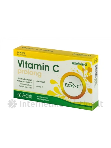 VITAMIN C PROLONG KAPS. N40 | internetinevaistine.lt