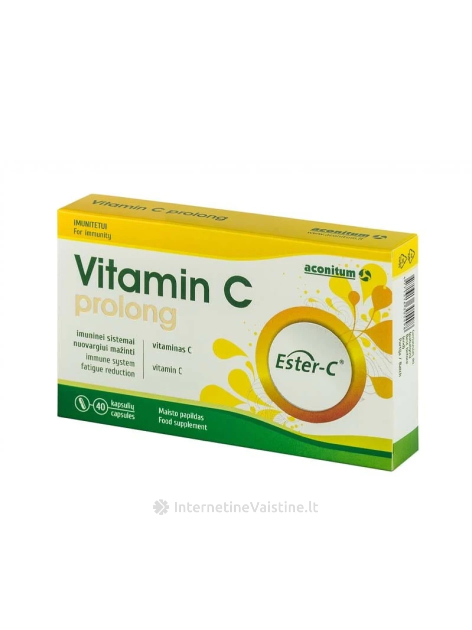 VITAMIN C PROLONG KAPS. N40 | internetinevaistine.lt