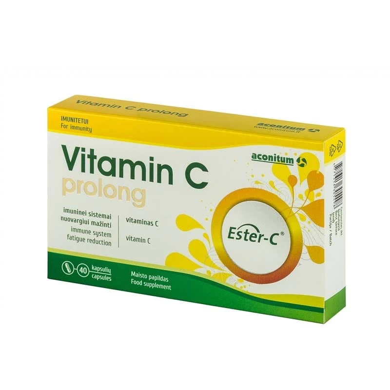 ACONITUM maisto papildas VITAMINAS C PROLONG, 40 kaps.