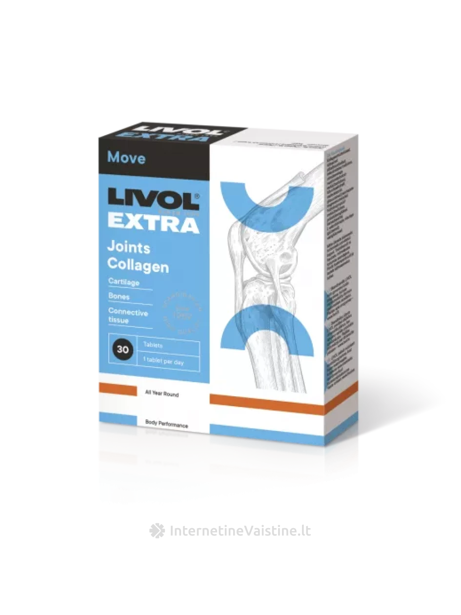 LIVOL EXTRA JOINTS COLLAGEN tab. N30 | internetinevaistine.lt