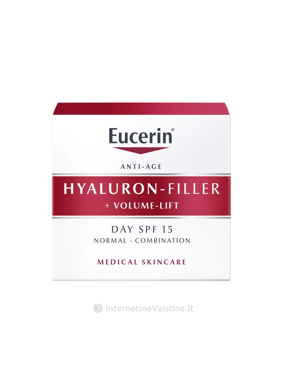 EUCERIN dieninis kremas normaliai/mišriai odai HYALURON FILLER + VOLUME - LIFT 50 ml (89761) | internetinevaistine.lt
