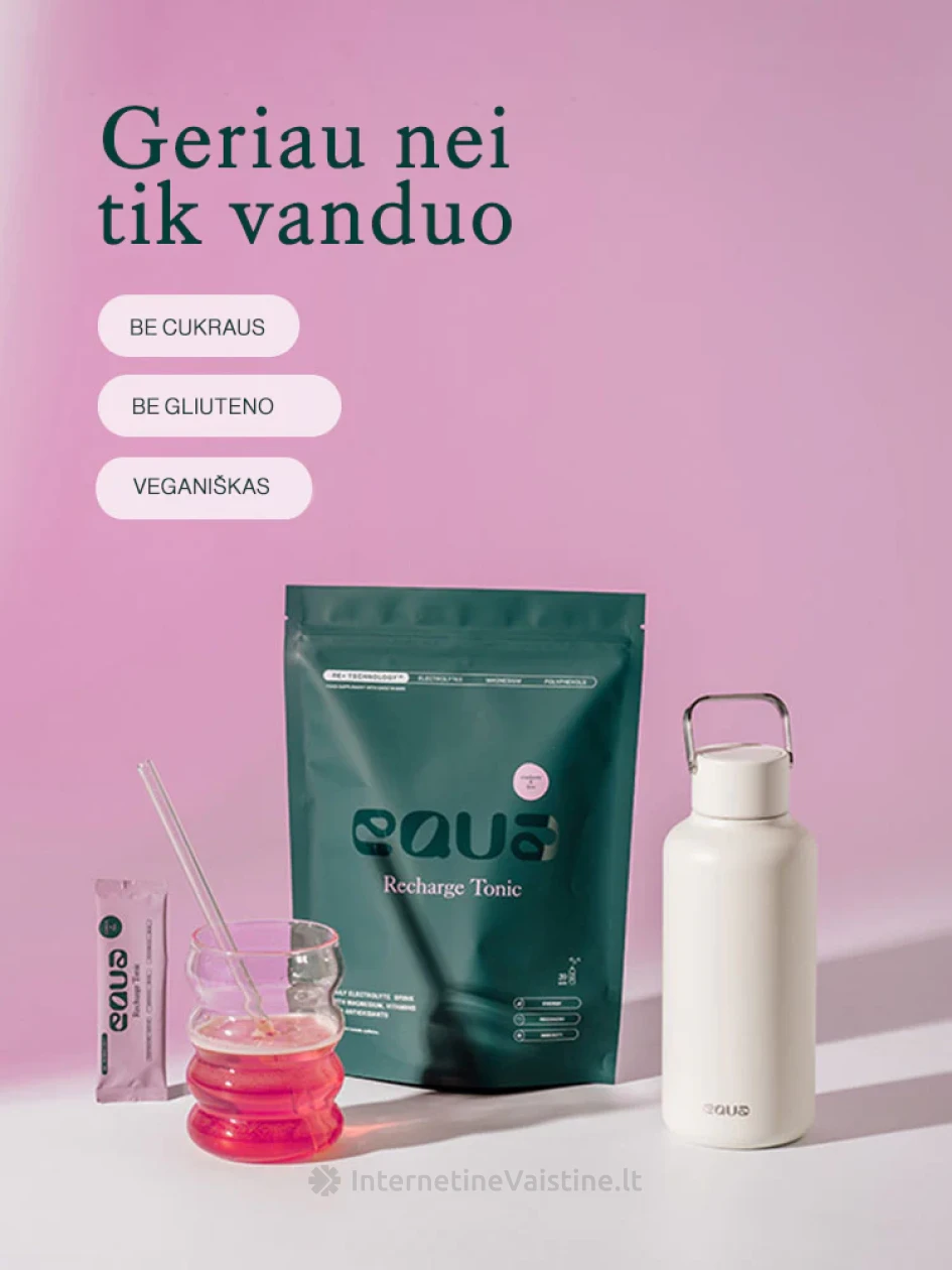 Elektrolitų gėrimas EQUA Spanguolių ir žaliųjų citrinų skonio, 20 paketėlių | internetinevaistine.lt