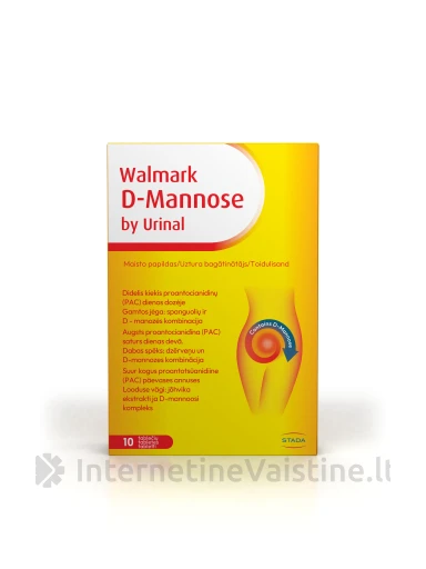 URINAL Akut D-Mannose tab. N10, 10 vnt. | internetinevaistine.lt