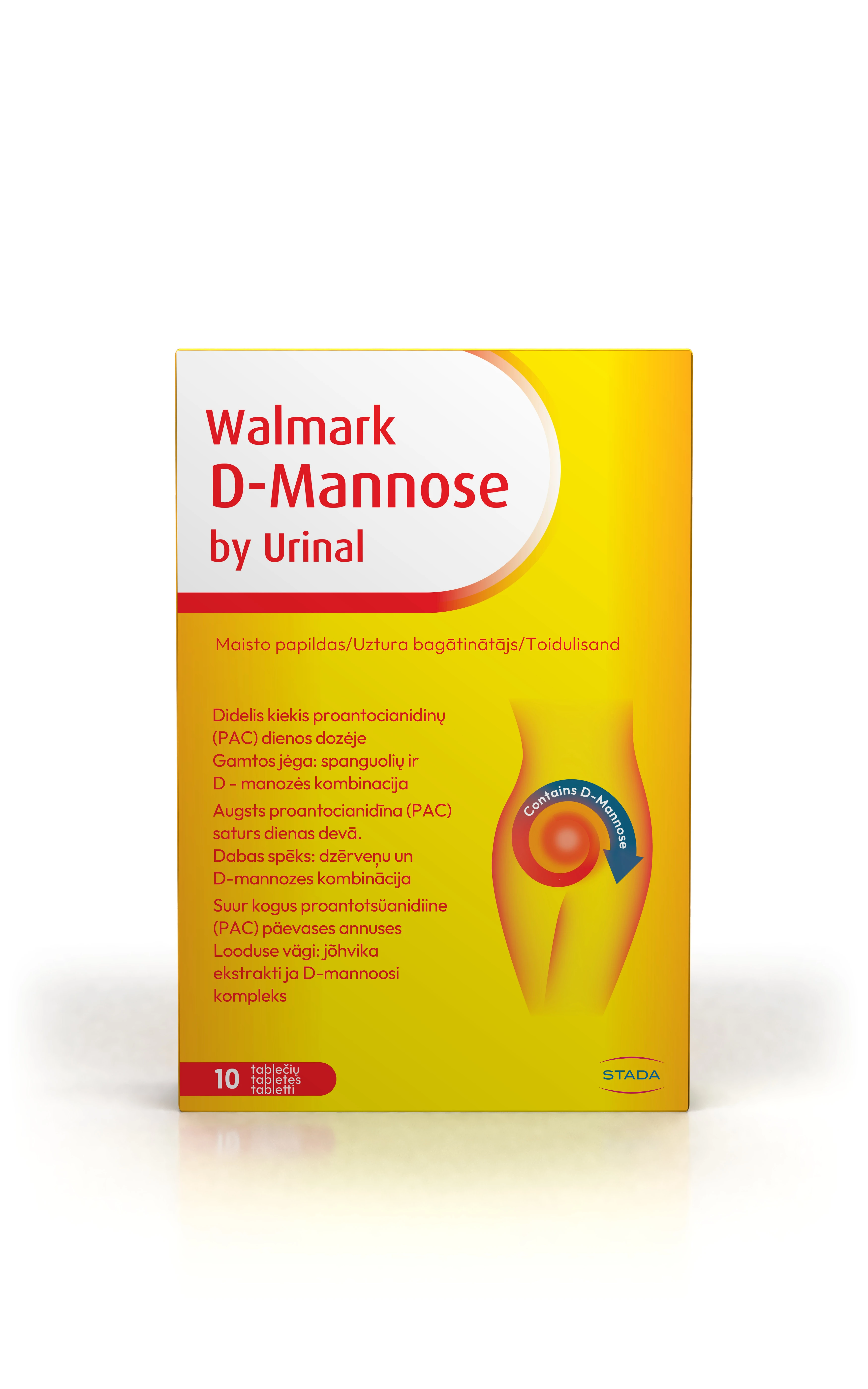 WALMARK maisto papildas URINAL AKUT D-MANNOSE tab. N10