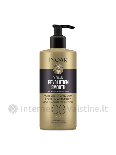 INOAR Vegan Revolution Smooth Thermo Activated Anti-Frizz balzamas nenupl, Step 3, 350 ml, Vnt | internetinevaistine.lt