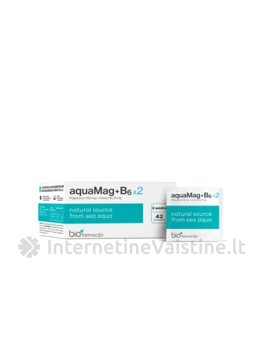 AQUAMAG+B6x2 milt. pak. 1g N42, 42 vnt. | internetinevaistine.lt