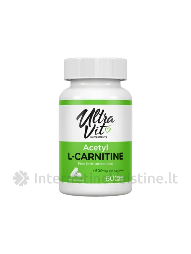 ULTRAVIT Acetyl-L-Carnitine kaps. N60, 60 vnt. | internetinevaistine.lt