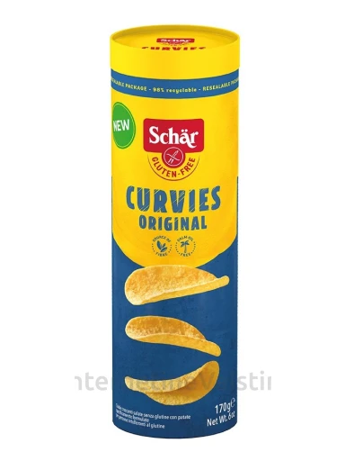 Schär CURVIES ORIGINAL – bulvių traškučiai be glitimo, 170g | internetinevaistine.lt