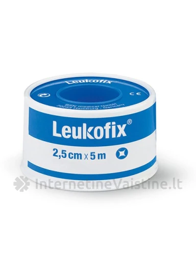 LEUKOFIX vandeniui atsparus permat. med.pleistras plast.rit.2.5cmx5m, Vnt | internetinevaistine.lt