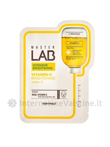 TONYMOLY Master Lab kaukė veidui lakštinė su vitaminu C, 19 g, Vnt | internetinevaistine.lt