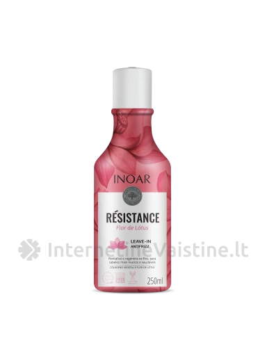 INOAR Resistance Flor de Lotus Leave-in Antifrizz kondicion. nenupl., 250 ml, Vnt | internetinevaistine.lt